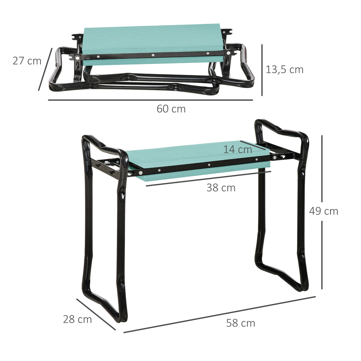Tabouret de jardinage pliable