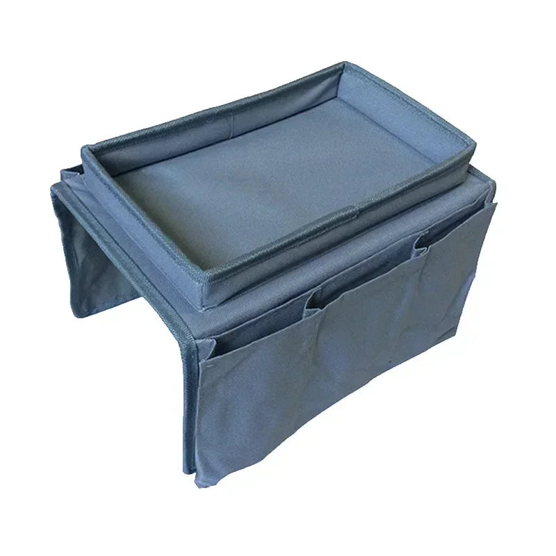 Organisateur d’accoudoir de canapé multi-poches – Plateau rangement télécommande et accessoires pour salon