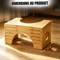 Repose-pieds pour toilettes en bambou