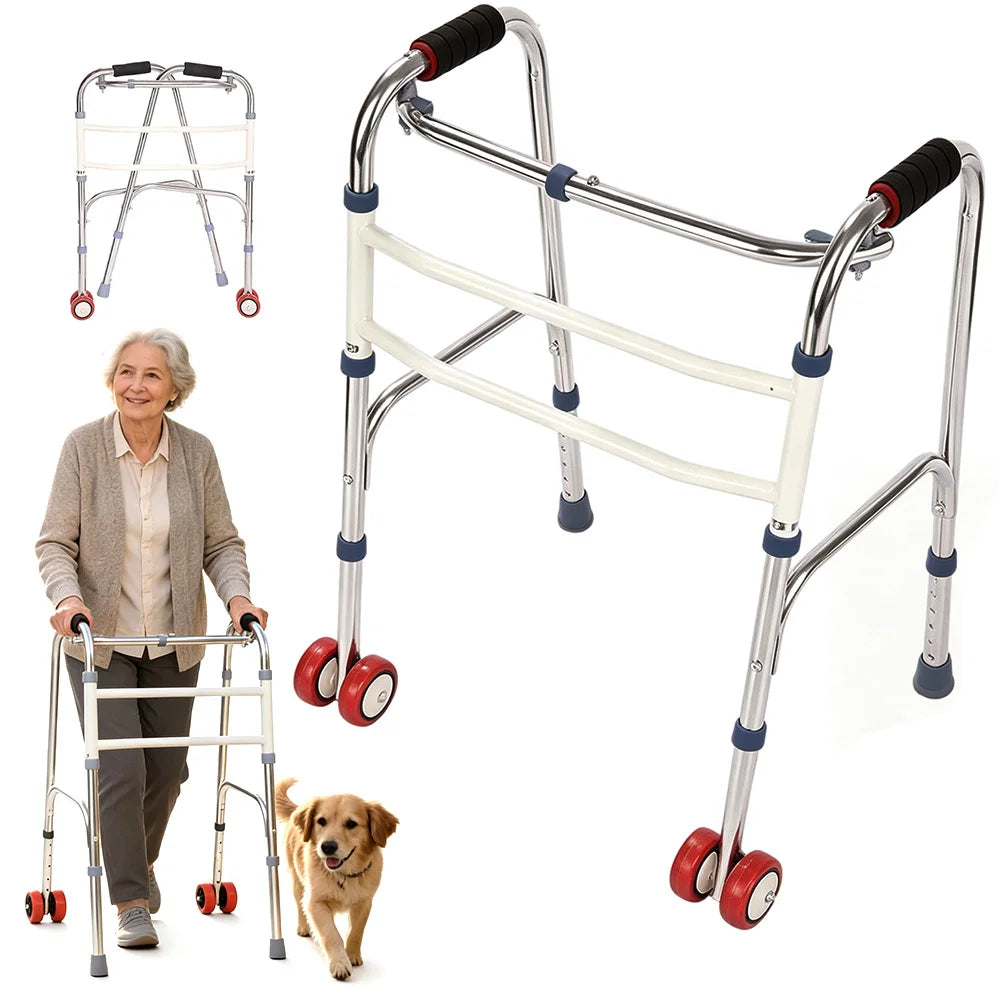 Déambulateur 2 roues pliable